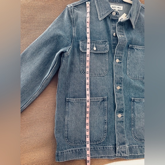NWT Alex Mill Chore Coat Crafted in 100% Cotton, Japanese, Indigo Denim. Large. - Picture 8 of 9